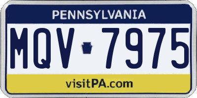 PA license plate MQV7975