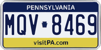 PA license plate MQV8469