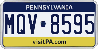 PA license plate MQV8595
