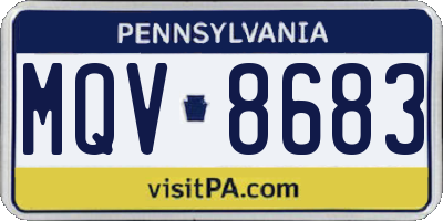 PA license plate MQV8683