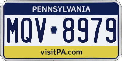 PA license plate MQV8979