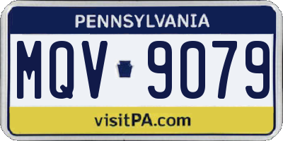 PA license plate MQV9079
