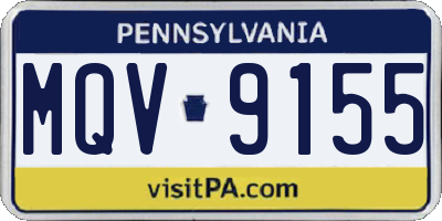PA license plate MQV9155