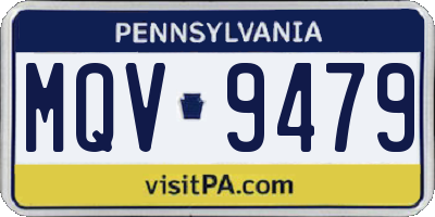 PA license plate MQV9479