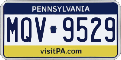 PA license plate MQV9529