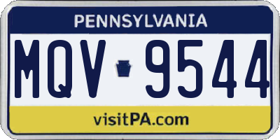 PA license plate MQV9544