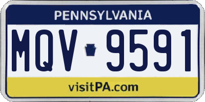 PA license plate MQV9591