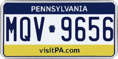 PA license plate MQV9656