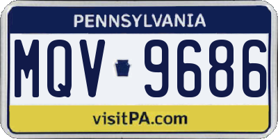 PA license plate MQV9686