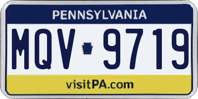 PA license plate MQV9719