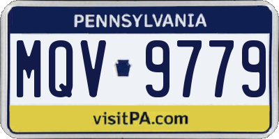 PA license plate MQV9779