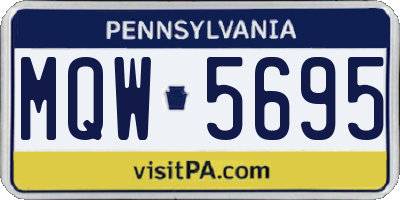 PA license plate MQW5695