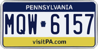 PA license plate MQW6157