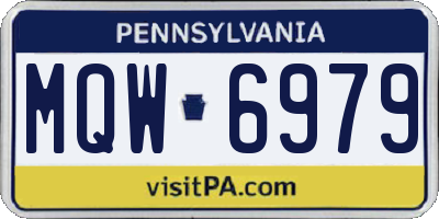 PA license plate MQW6979