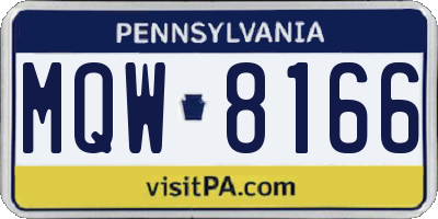 PA license plate MQW8166