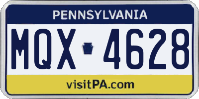 PA license plate MQX4628