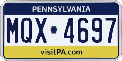 PA license plate MQX4697