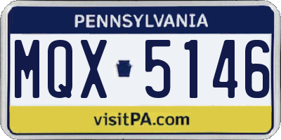 PA license plate MQX5146
