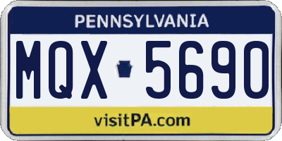 PA license plate MQX5690