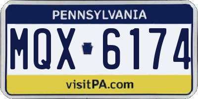 PA license plate MQX6174