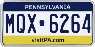 PA license plate MQX6264