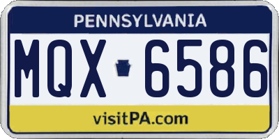 PA license plate MQX6586