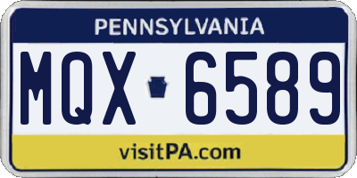PA license plate MQX6589