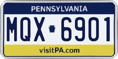 PA license plate MQX6901