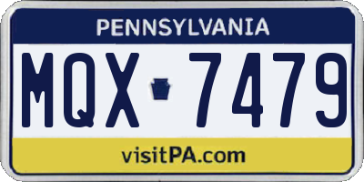 PA license plate MQX7479