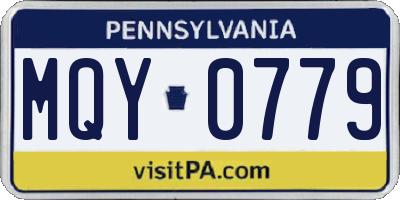 PA license plate MQY0779