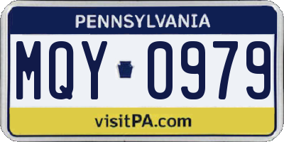 PA license plate MQY0979