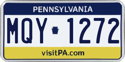 PA license plate MQY1272
