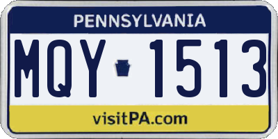 PA license plate MQY1513