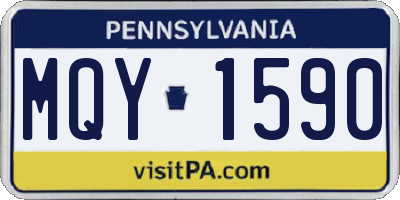 PA license plate MQY1590