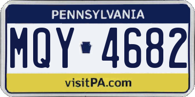 PA license plate MQY4682