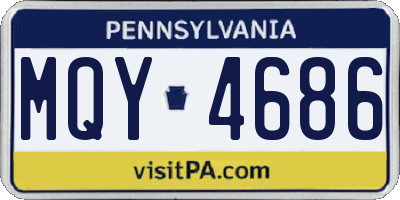 PA license plate MQY4686