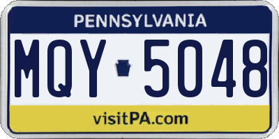 PA license plate MQY5048