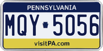 PA license plate MQY5056