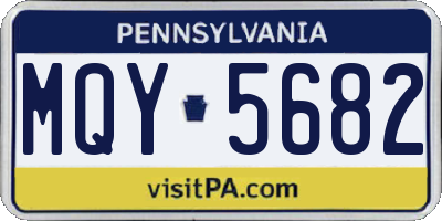 PA license plate MQY5682