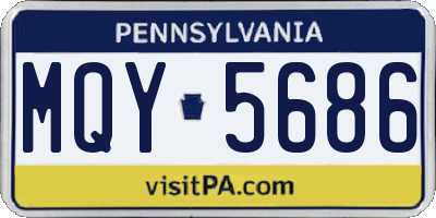 PA license plate MQY5686