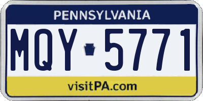 PA license plate MQY5771