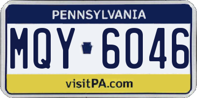 PA license plate MQY6046