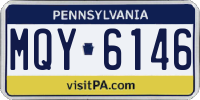 PA license plate MQY6146
