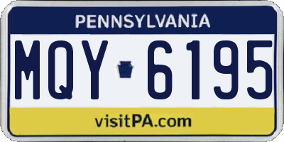 PA license plate MQY6195