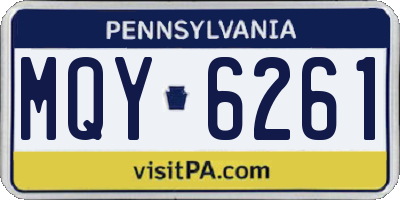 PA license plate MQY6261