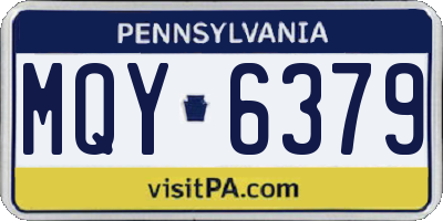 PA license plate MQY6379