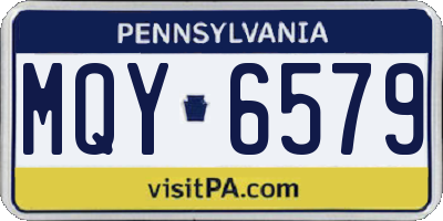 PA license plate MQY6579