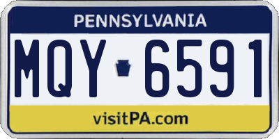 PA license plate MQY6591