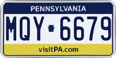 PA license plate MQY6679