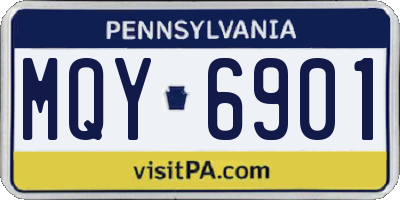 PA license plate MQY6901